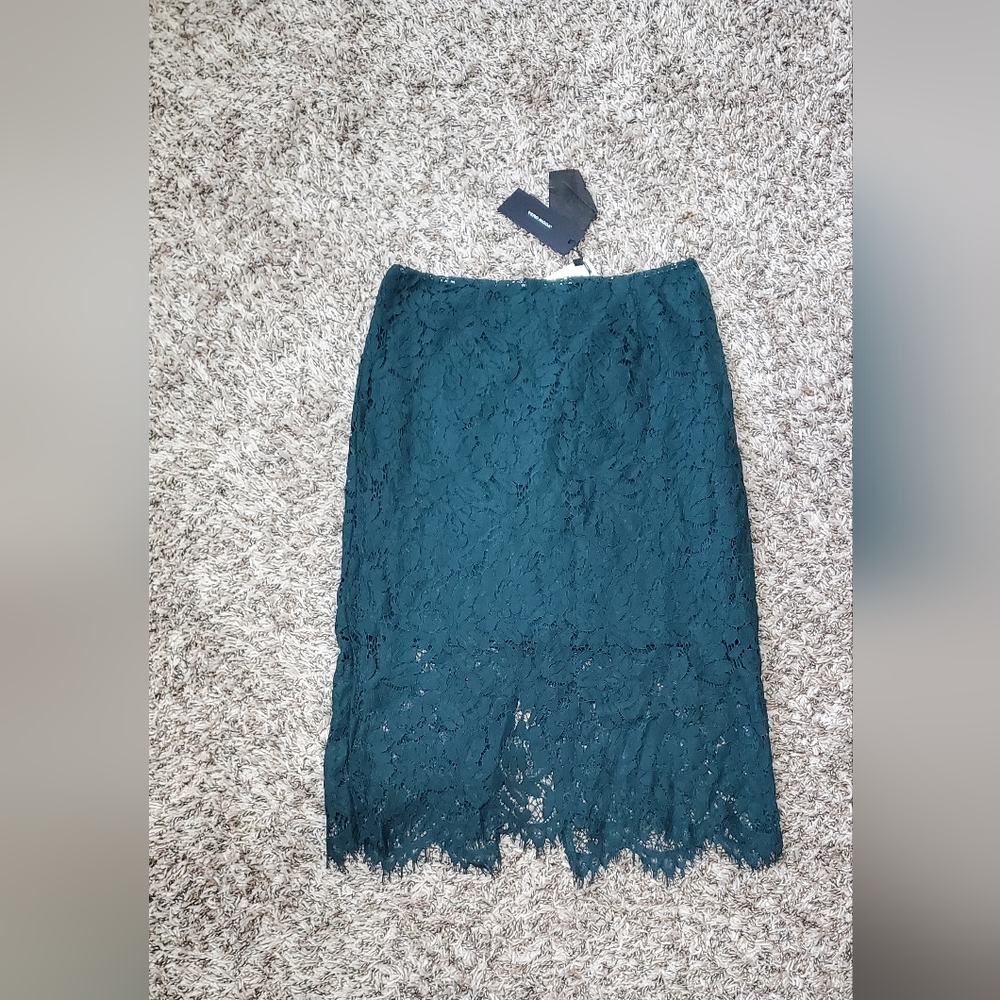 Hunter Green, lace skirt